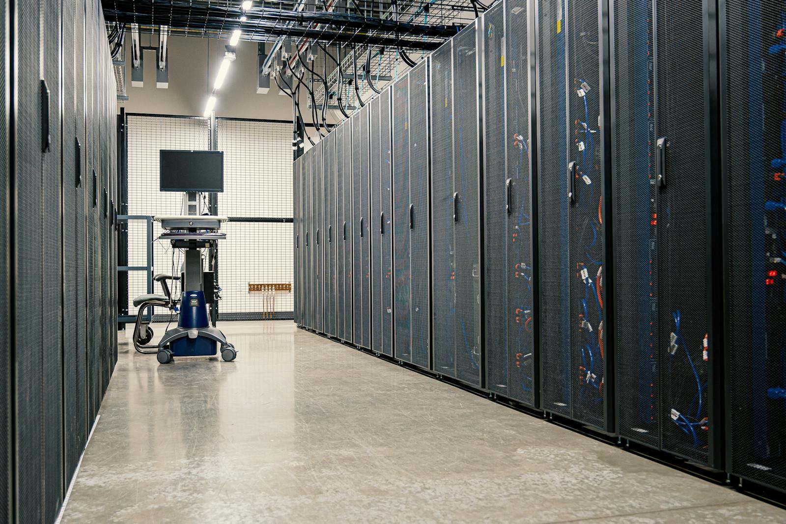 LLM guardrails production stack — server room and AI security architecture